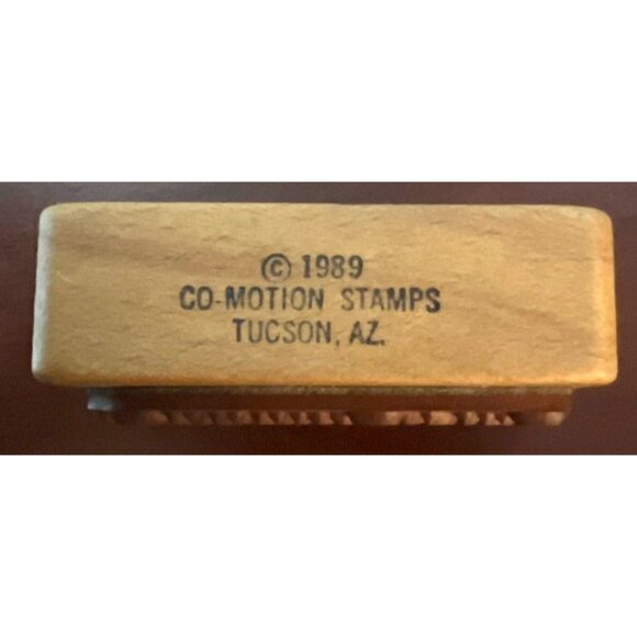 Happy Thanksgiving Rubber Stamp 1989 Co-Motion Stamps Tucson AZ Wood Block - Picture 4 of 9